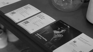 Coffee tasting cards for the Bindu x EVERHĀOS guided tasting with Nadia